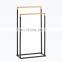 New black bath towel stand free standing household bathroom towel racks bamboo towel rack