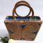 New Design Butterfly Rattan HandBag Beach Vacation Handmade Tote bag