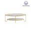 Tiptop Stainless Steel white marble top coffee table gold nested coffee table coffee table gold base