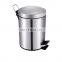Metal Trash Can With Inner Bucket Stainless Steel Pedal Trash Bin for Kitchen