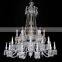Wholesale Factory-Priced Black Crystal Chandelier Light Stainless Steel Lamp Body for Wedding Room Decoration