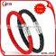 Customized logo bio magnetic bracelet genuine mens handmade braided leather bracelet                        
                                                                Most Popular