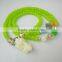 Green Glass Bead Three Wrapped Bracelet