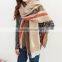 New Arrival Winter Ladies Fashion Fringe Tassel Chervon Pattern Russian Shawls Scarf