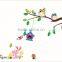Removable Cartoon Animals Baby Child Decals Cute Birds Owl Wall Stickers for Kids Rooms Home Decor (Environmental PVC)
