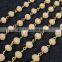 $4/meter by Trade Assurance- Natural stone rose crystal quartz beaded chains for necklace DIY