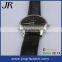 Mens surface watches genuine leather quartz stainless steel back watch