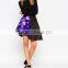 Asymmetrical lady appliqued floral skirts designs dress summer apparel suppliers