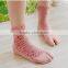 Two toe silver jacquard light up socks