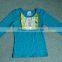Cheap girls blank ruffle sleeve t shirt kids plain red t-shirt wholesale