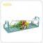 Vintage wall mounted metal storage rack blue storage shelf