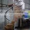 Prefabricated round oak stainless steel stairs , home stairs---YUDI