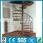 modern stainless steel oak wood spiral stairs, wood staircase--YUDI