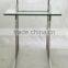 Modern style stainless steel coffee side table sofa side table with tempered glass top square end table