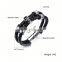 2016 New Product Men Stingray Leather Bracelet Skull