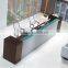 2015 New style office reception desk glass reception table HX-ND5091