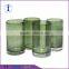 Mouth Blown set of 4 straight bubble shaped colored glass candle jar