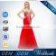 Beautiful Red Satin Bridal Wedding Dress