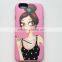 2 in 1 design phone case with custom pattern and logo with beautiful girl for iphone 6 case