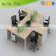 Sunshine Furniture Cheap 4 Person Office Partition Used Wood Laminate Melamine Finishing With Mobile Pedestal