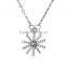  top sale Zircon Snowflake 925 Sterling Silver Necklace