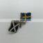 Flag metal badge safety pin with buttfly cap