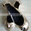 Soft Gold Ballet Flats Best Fold Up Shoes For The Ball And Wedding Party                        
                                                Quality Choice