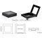 Single Retangular black pressed powder case with mirror -IM-PC3010