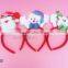 EBay hot sale christmas party decorations light santa christmas headband for girl