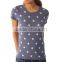 custom women plain summer short sleeve star t shirt full printing