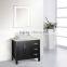 Oak Wood Modern Floor Mounted Double Sink Bathroom Cabinet