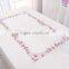 New design 100 polyester flower design embroidery table cloth