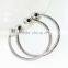 Custome screw cuff bracelet with indian plain stainless steel adjustable bangle