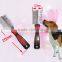 plastic handle stainless steel pet hair comb