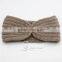 Adult Ladies Winter Knit Turban Headwrap Winter Elastic Plain Crochet Headbands For Women