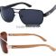 High quality half-frame wooden polarized sunglasses for business men