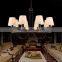 Wrought iron chandelier Fabric,modern fabric pendant lamp chandelier