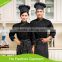 black customized with good quality double breasted cornstarch master chef