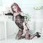 New Women's Sexy Lingerie Dress Underwear Lady Black Net Dress Sleepwear Charmeuse Robe Lace Detail And G-String Sexy