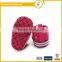 Lovely Hello Kitty red color baby crochet shoes girls baby shoes