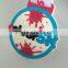 Custom cartoon pvc rubber medal badge with ribbon