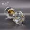 2 1/6 inch bling interior door set octagon shape door hardware glass knobs
