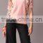 Pretty Steps 2016 elegant high quality round collar blouse lace splicing casual blouse for women