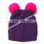 hot sale new product for 2014 Wholesale china manufacture woolen crochet OEM CUSTOM LOGO ear winter women beanie hat and cap