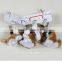 handmade furry animal leather keychain dog