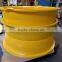 customer yellow dump wheel rims