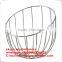 chrome plated bbq grilling basket with wooden handle