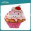 Toprank New Design 3D Print Soft Plush Cupcake Shaped Cushion Pillow Sofa Decorative Cushion