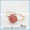 2016 new trendy single wire cuff stone bangle