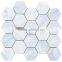 MM-CV250 Economic modern home design natural stone white carrara marble hexagon mosaice tiles